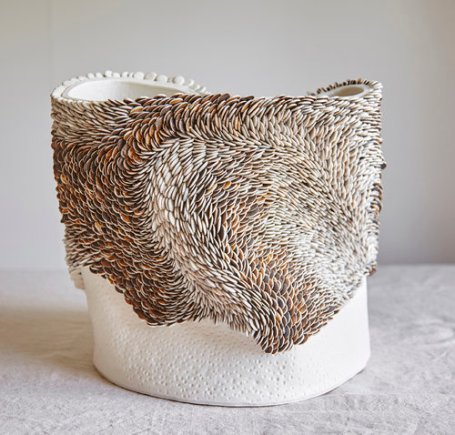 Terracotta and Porcelain Pot