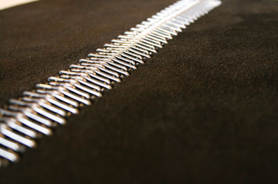 "Chocolate" suede runner with Steel Zip