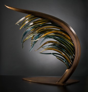  LAMINARIA Glass cane and metal 38 x 36 x 20" 