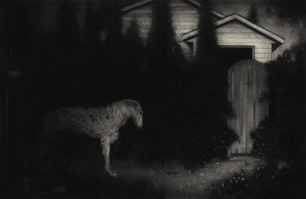 FADED SUMMER - graphite/carbon 17 x 11" 2016