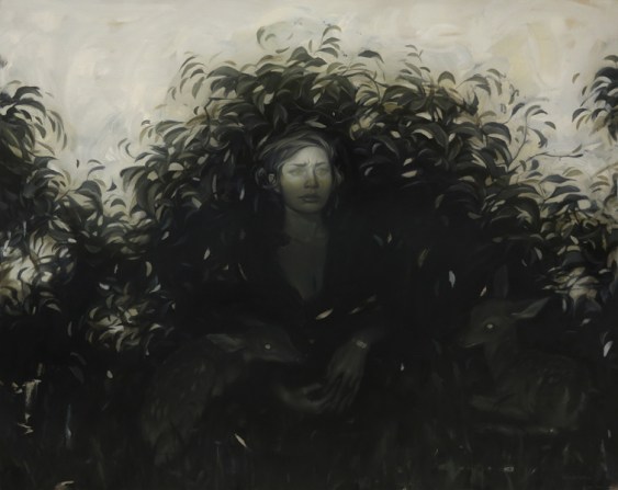 GOSSIPS IN A THICKET - oil on canvas, 40 x 32", 2015