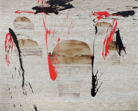 Dadang Christanto, The Water Flow Far Away (2009), acrylic on Belgium linen, 137 x 167cm