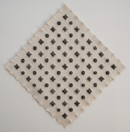 'meiosis' 2007 25" x 25" x 1.5" industrial felt, silkscreen printing, hand stitching