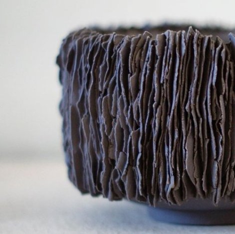 The last of my charcoal grey porcelain . . . . . #porcelain #charcoal #grey #teabowl #cup #ceramics #ceramica #bowl #texture #ceramicart #pottery #contemporarycraft #livefolk